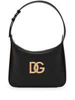 Dolce & Gabbana sac à main en cuir à plaque logo - Noir - thumbnail