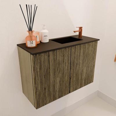 Toiletmeubel Mondiaz Joya | 60 cm | Meubelkleur Dusk | Faye wastafel Urban Rechts | 1 kraangat Toiletmeubel Mondiaz Joya | 60 cm | Meubelkleur Dusk | Faye wastafel Urban Rechts | 1 kraangat