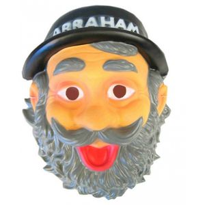Plastic abraham masker met hoedje   -