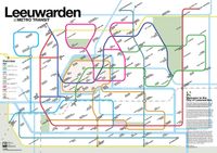 Wandkaart - Stadsplattegrond Leeuwarden Metro Transit Map - Metrokaart - thumbnail