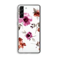 Geschilderde bloemen: Samsung Galaxy S21 Plus Transparant Hoesje