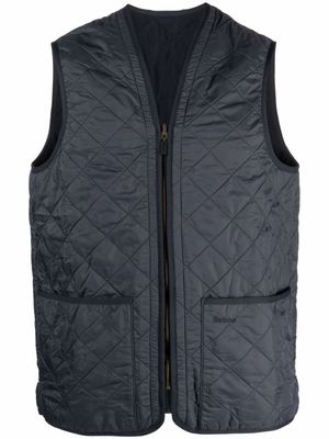 Barbour gilet matelassé à poches à rabat - Bleu