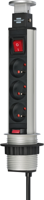 Brennenstuhl Tower Power stekkerdoos | 3-voudig | 2m H05VV-F 3G1,5 | Met schakelaar - 1396201003