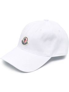 Moncler casquette à patch logo - Blanc