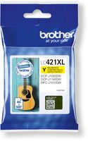 Brother inktcartridge, 500 pagina&apos;s, OEM LC-421XLY, geel