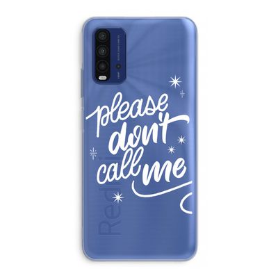 Don't call: Xiaomi Redmi 9T Transparant Hoesje