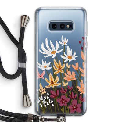 Painted wildflowers: Samsung Galaxy S10e Transparant Hoesje met koord
