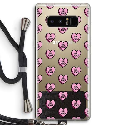GIRL POWER: Samsung Galaxy Note 8 Transparant Hoesje met koord