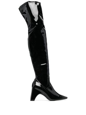 Coperni cuissardes à effet verni - Noir