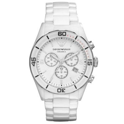 Horlogeband Armani AR1424 Keramiek Wit