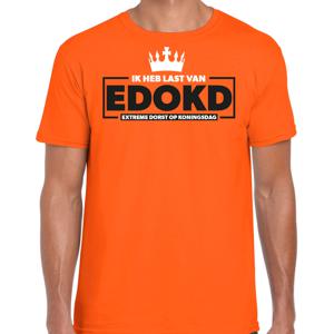 Koningsdag verkleed T-shirt voor heren - extreme dorst op koningsdag - oranje - feestkleding