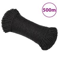 VidaXL Werktouw 3 mm 500 m polypropeen zwart VidaXL Werktouw 3 mm 500 m polypropeen zwart