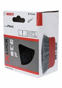 Bosch Accessoires X-LOCK Komstaalborstel gegolfde draad 75mm Staal 0.3mm - 1 stuk(s) - 2608620725