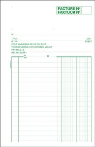 Exacompta factuurboek, ft 21 x 13,5 cm, tweetalig, dupli (50 x 2 vel)