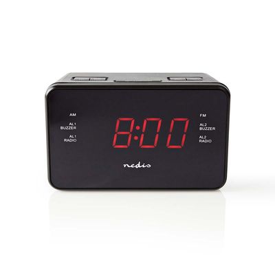 Nedis Digitale Wekkerradio | LED-Scherm | 1x 3,5 mm Audio-Input | Zwart | 1 stuks - CLAR002BK CLAR002BK