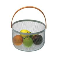 Fruitschaal Versa Aguamarina Metaal Staal (25 x 30 x 25 cm)