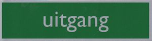 Infobord pictogram uitgang 165x44mm