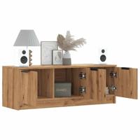 Tv-meubel 102x35x36,5 cm bewerkt hout artisanaal eikenkleur