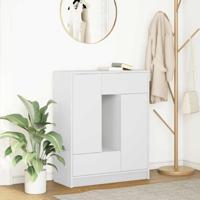 Dressoir met lades en deuren 73x31x90 cm wit