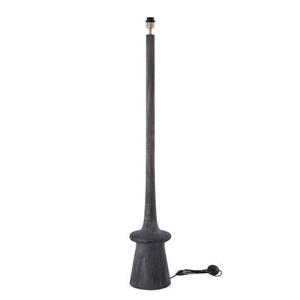 PTMD Caelin Grey mango wood floor lamp narrow round