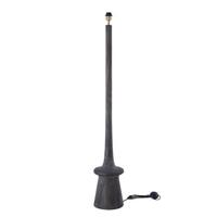 PTMD Caelin Grey mango wood floor lamp narrow round - thumbnail