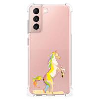 Samsung Galaxy S21 FE Stevig | Bumper Hoesje | Horse Color