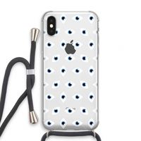 Eyes pattern: iPhone X Transparant Hoesje met koord