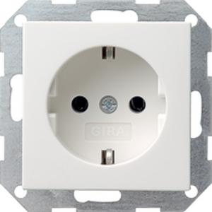 Gira systeem 55 wandcontactdoos 046603 wit glans randaarde