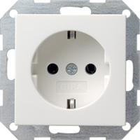 Gira systeem 55 wandcontactdoos 046603 wit glans randaarde