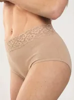 Kanten modal taille slip dames - Hoge kanten dames onderbroek