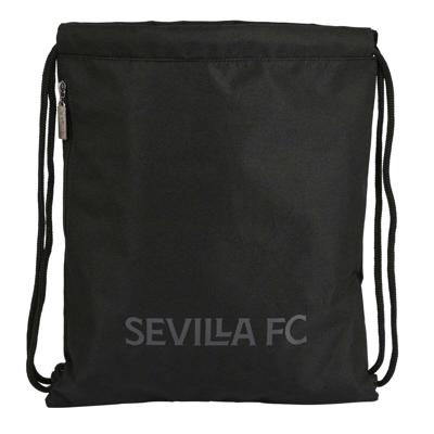 Rugtas met Koordjes Sevilla Fútbol Club Teen 35 x 40 x 1 cm Zwart