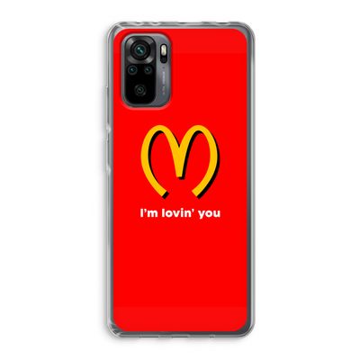 I'm lovin' you: Xiaomi Redmi Note 10 Pro Transparant Hoesje