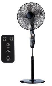 EDM Statiefventilator 40cm draaiend 60W zwart + AB - 8652589