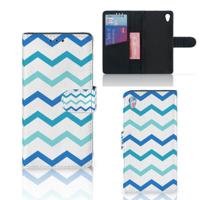 Sony Xperia Z3 | Telefoon Hoesje | Zigzag Blauw