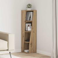 Hoekkast Wit 27,5x27x102cm Bewerkt hout