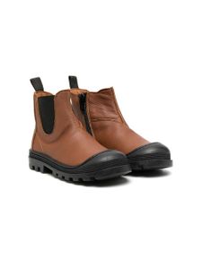 Pèpè bottines à zip latéral - Marron