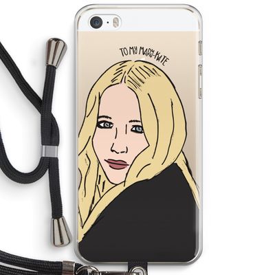 Mary Kate: iPhone 5 / 5S / SE Transparant Hoesje met koord