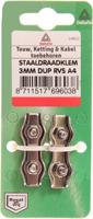 Staaldr.klem 2mm dup rvs 2st - Deltafix Staaldr.klem 2mm dup rvs 2st - Deltafix