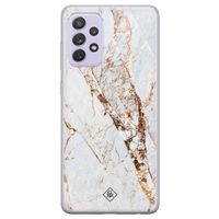 Samsung Galaxy A72 siliconen hoesje - Marmer goud Samsung Galaxy A72 siliconen hoesje - Marmer goud