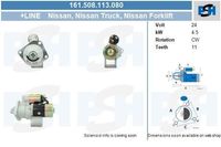 Startmotor Nissan 4.5 kw 161508113080