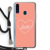 Best heart: Samsung Galaxy A20s Transparant Hoesje met koord