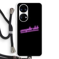 Vice Black: Huawei P50 Transparant Hoesje met koord