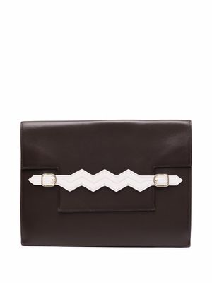 Hermès Pre-Owned pochette à sangle appliquée (1984) - Marron