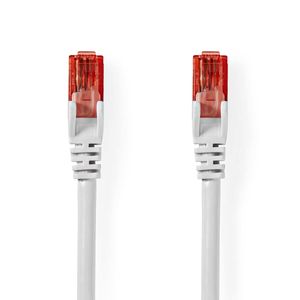 CAT6-kabel | RJ45 Male | RJ45 Male | U/UTP | 10.0 m | Rond | PVC | Wit | Label