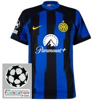 Inter Milan Shirt Thuis 2023-2024 + Champions League Badges - thumbnail