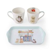 Country Kitchen Mug and Tray Set