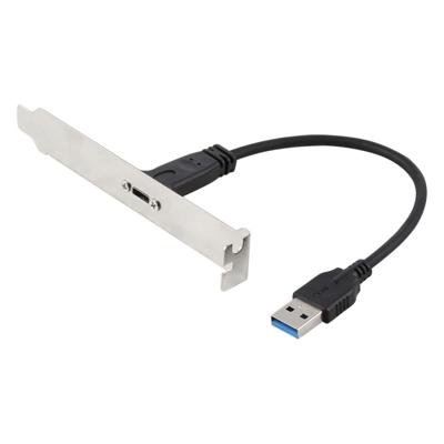 20cm paneel beugel Header USB-C / Type-C Female naar USB 3.0 mannelijke uitbreiding draad Connector kabel snoer