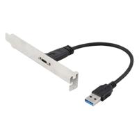 20cm paneel beugel Header USB-C / Type-C Female naar USB 3.0 mannelijke uitbreiding draad Connector kabel snoer
