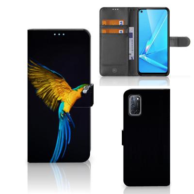 OPPO A72 | OPPO A52 | Telefoonhoesje | Met pasjeshouder | Papegaai