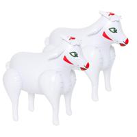 Opblaasbaar klein schaapje/lammetje - 2x - 40 x 40 cm - dieren - fun artikel Opblaasbaar klein schaapje/lammetje - 2x - 40 x 40 cm - dieren - fun artikel